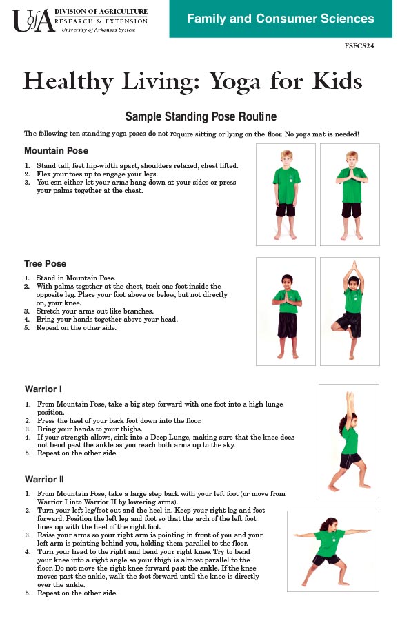 Yoga-For-Kids tip sheet