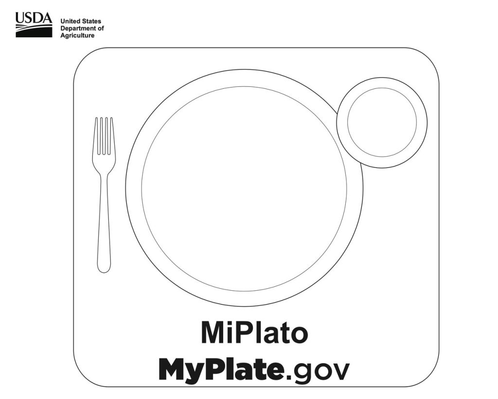 MyPlate coloring sheet Spanish