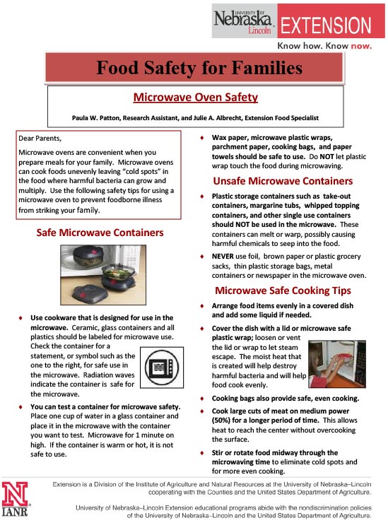 Microwave-safety tip sheet