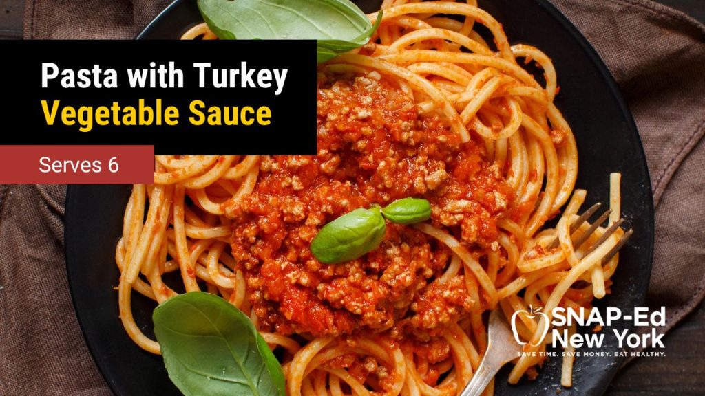 Pasta with Turkey Vegetable Sauce