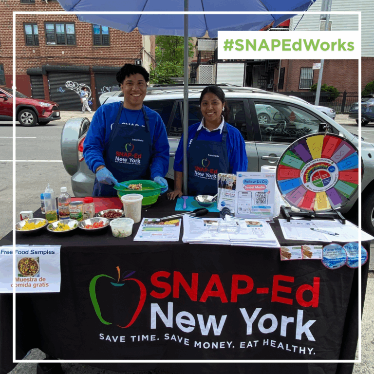 SNAP-Ed NY teamed up with BronxWorks to share wellness tips, tasty samples, and budget-friendly nutrition at local markets.
