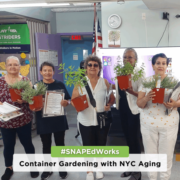 NYSOFA shared 1,600 potted herbs and hosted multilingual cooking demos to support healthy habits for older adults across NYC.