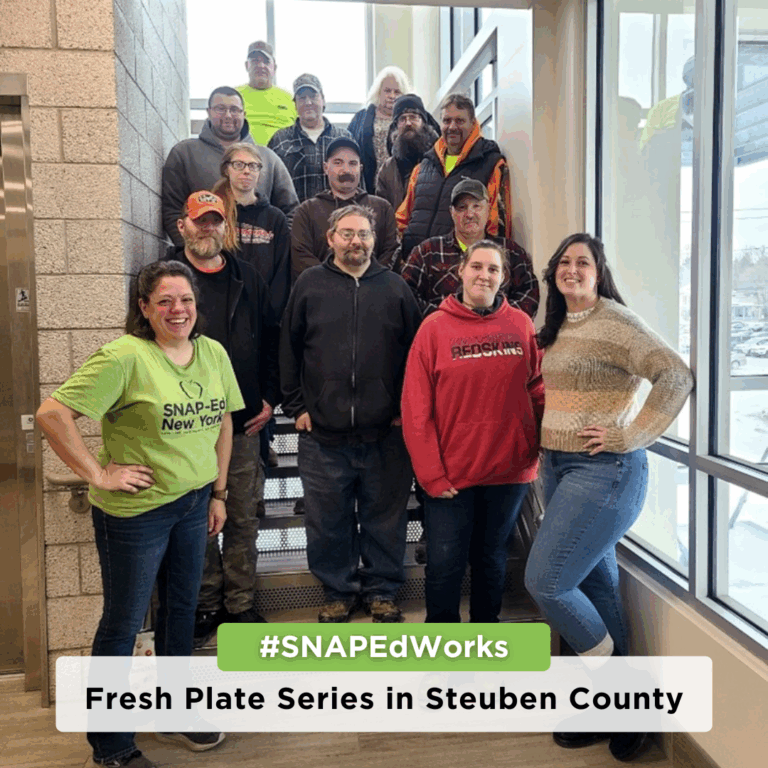SNAP-Ed NY teamed up with the DSS Mobile Work Crew to teach kitchen basics, meal planning, and more through the Fresh Plate series.